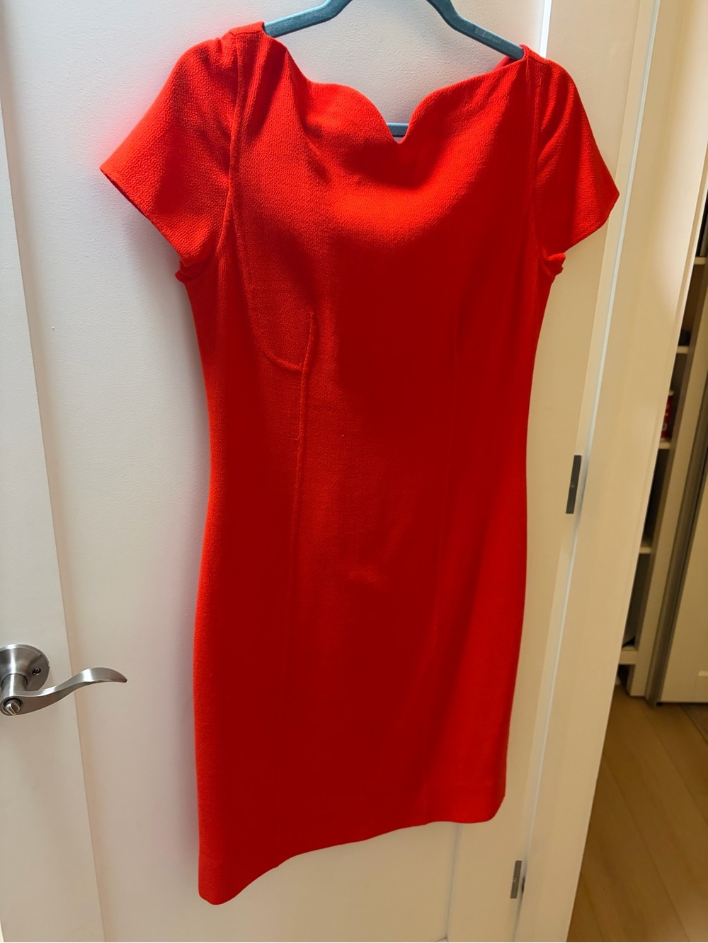Oscar de la Renta Vibrant Red Sheath Dress